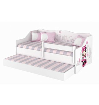 Dětská postel Disney 160 x 80 cm - bílá Minnie Paris