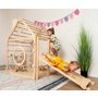 Montessori dětský domeček Home natural se skluzavkou a rampou 01