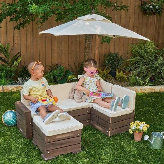 Dětská luxusní zahradní souprava se slunečníkem 01