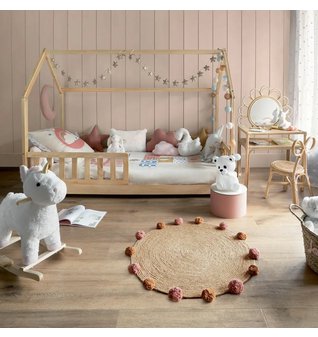 Dětská domečková postel Montessori - rám ve tvaru domečku 90 x 190 cm