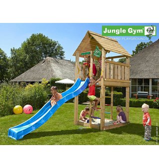 Dětské hřiště Jungle Gym Cabin se skluzavkou