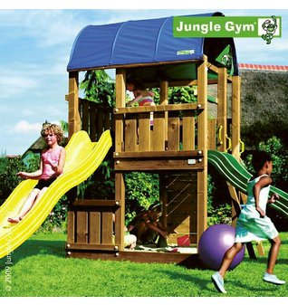 Dětské hřiště Jungle Gym Farm se skluzavkami 220 a 265 cm