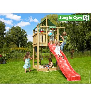 Dětské hřiště Jungle Gym Lodge se skluzavkou
