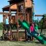 Dětské hřiště Safari Fiesta s houpačkami a ručkovacím modulem z cedrového dřeva - 03