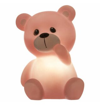 Noční světlo Medvídek růžová - 13,5cm
