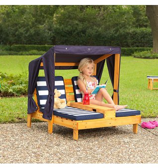 Dětská zahradní lenoška Chaise Lounge BLUE
