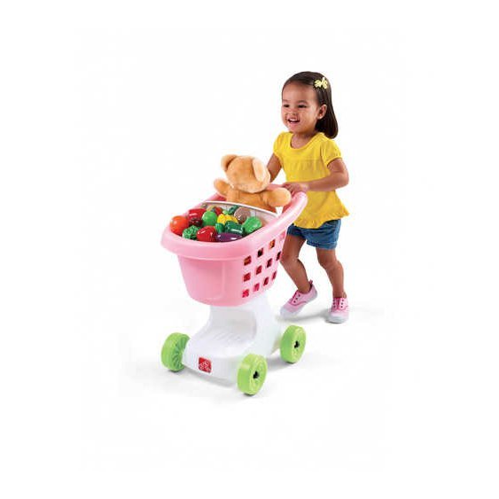 STEP2 Dětský nákupní vozík růž