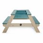 dětský dřevěný piknikový stolek 3v1