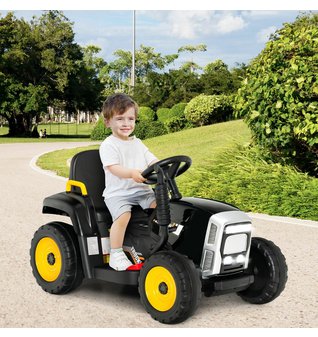 Dětský traktor na dálkové ovládání - Černý