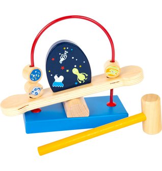 Montessori dřevěná hra s kladívkem Space