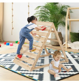 Montessori Piklerové šplhací trojúhelník s lezecími kameny