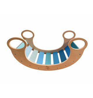 Montessori dřevěná houpačka modrá