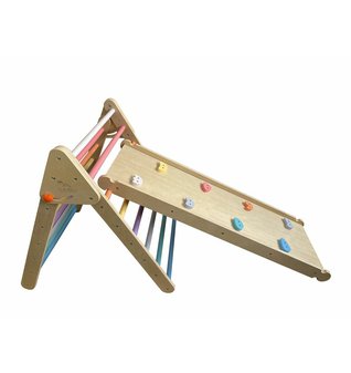 Montessori Piklerové trojúhelník s deskou pastelový