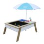 dřevěný herní stolek na písek a vodu